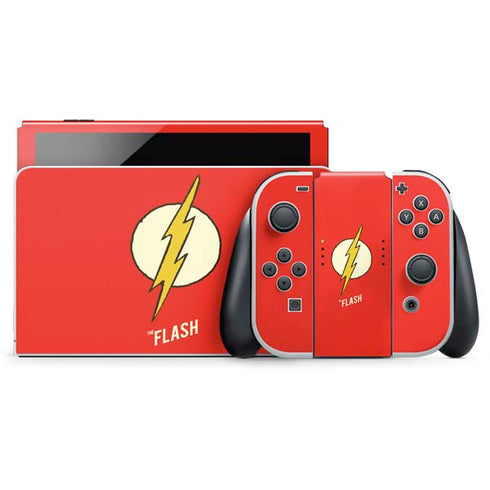 DC Comics The Flash Classic Emblem Nintendo Switch OLED (2021) Skin